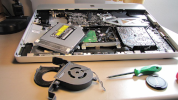 Dismantled laptop